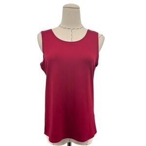 Eileen Fisher Burgundy Red Sleeveless Tank Top Knit Women's Size S